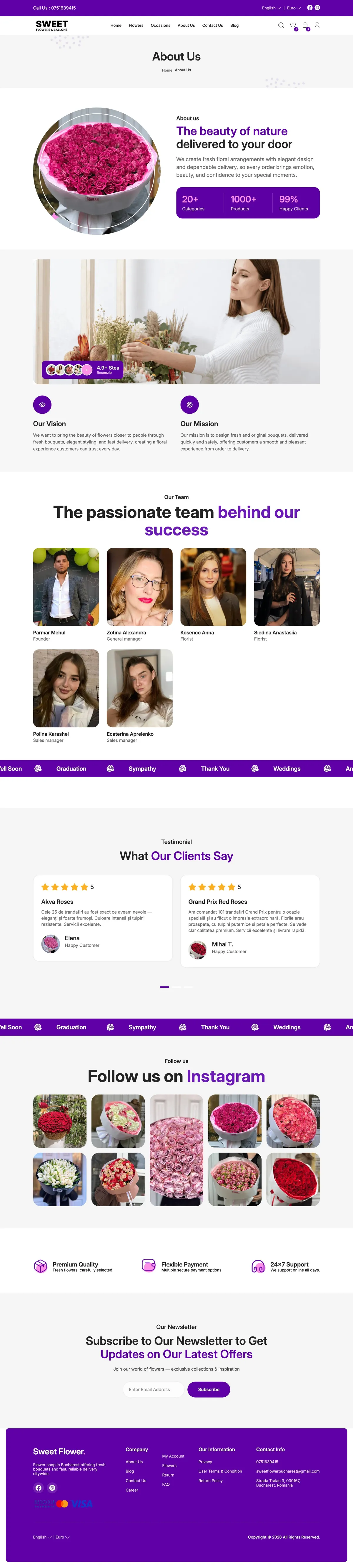 About Us page