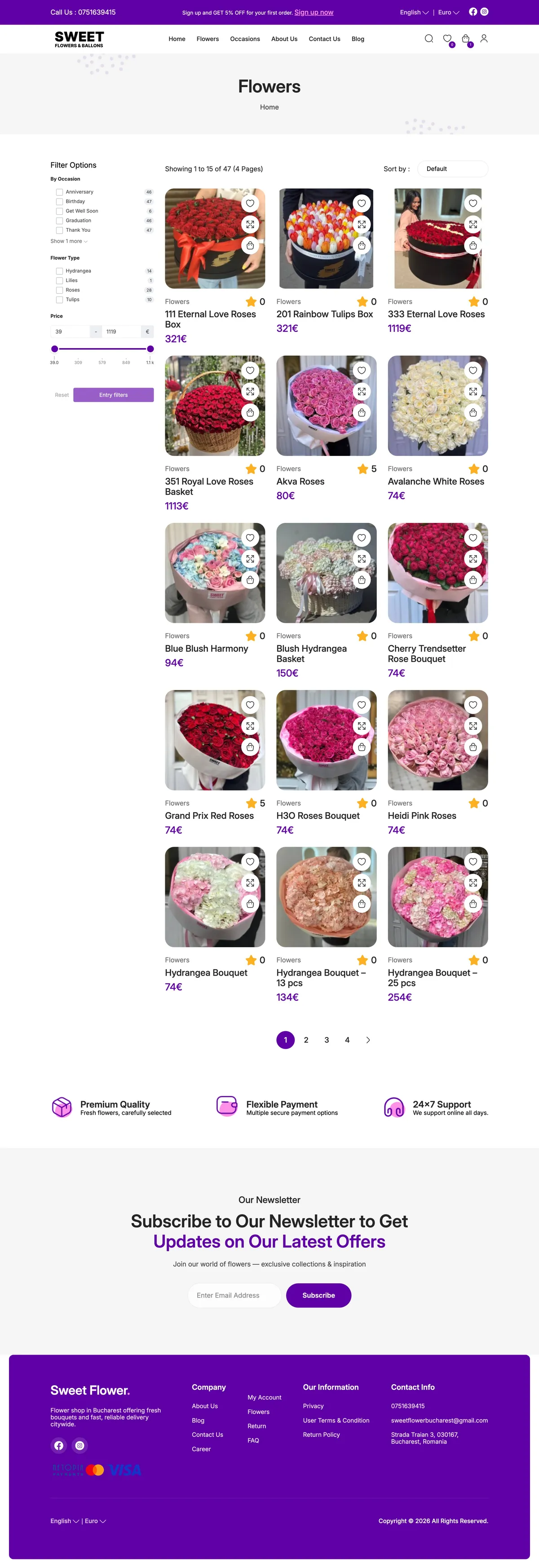 Catalog with filters